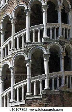 Contarini del Bovolo Palazzo external circular staircase View Large Photo Image Stock Image - Contarini del Bovolo Palazzo external circular staircase . Fotosearch