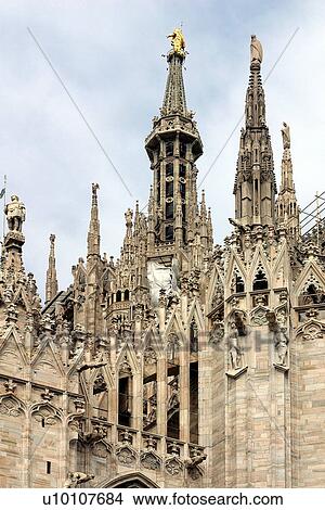Picture -  Duomo- detail of exterior. Fotosearch