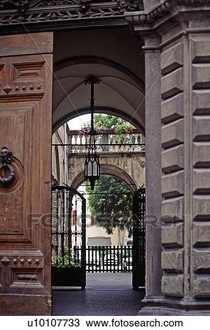 Stock Image - Lucca Italy door way. Fotosearch
