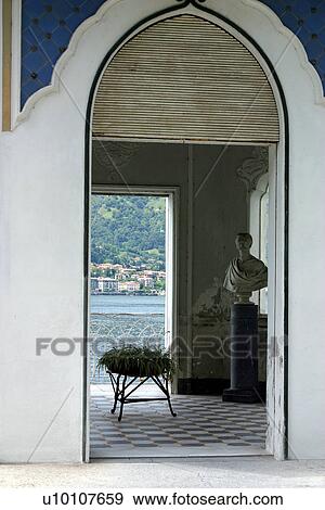 Stock Photo - Villa Melzi, Bellagio -view through folly. Fotosearch