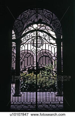 Wrought-iron gate, Italy View Large Photo Image Stock Photo - Wrought-iron gate, Italy. Fotosearch