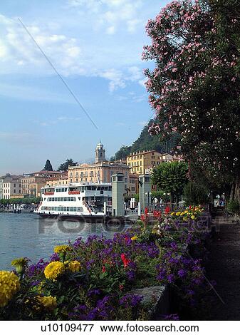 Stock Photo - Bellagio-view of harbour. Fotosearch