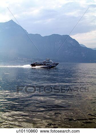 Stock Image - Bellagio -view of hydrofoil at speed. Fotosearch