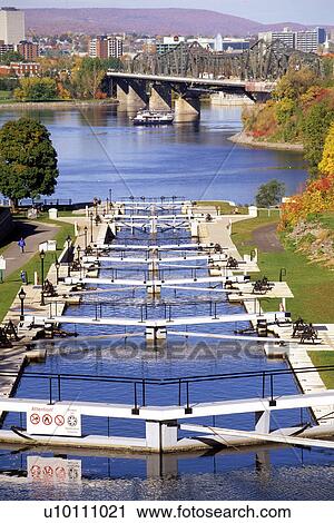 Stock Image - Rideau Locks, Ottawa, Canada. Fotosearch