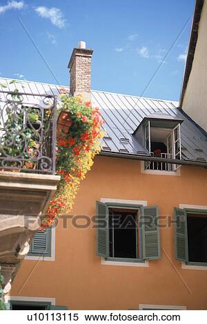 Stock Photography - Briancon house detail. Fotosearch