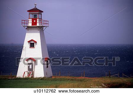 Stock Image - Cape Bear Lighthouse. Fotosearch