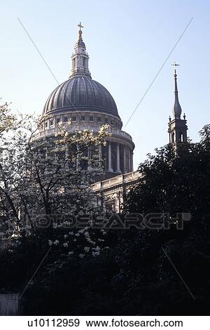 Exterior of St Pauls Cathedral View Large Photo Image Stock Photo - Exterior of St Pauls Cathedral. Fotosearch