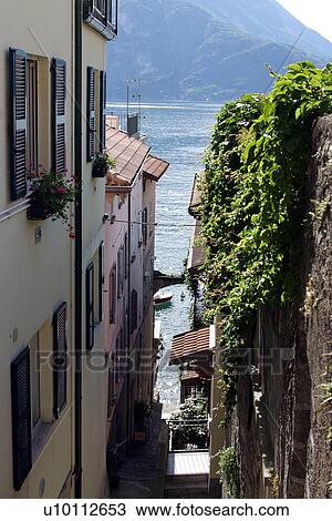 Varenna -alleyway to lake View Large Photo Image Stock Image - Varenna -alleyway to lake. Fotosearch