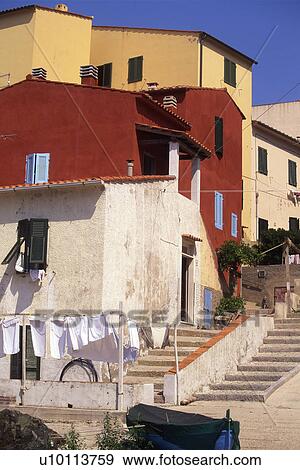 Homes in Elba, Italy View Large Photo Image Stock Photo - Homes in Elba, Italy. Fotosearch