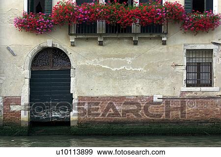Stock Photo - Waterside entrance to home in Venice. Fotosearch