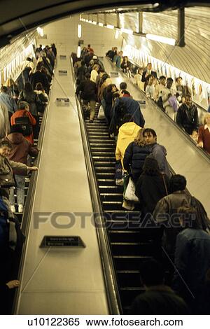 Escalators up from Underground Station View Large Photo Image Stock Photography - Escalators up from Underground Station. Fotosearch