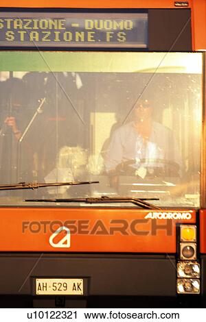 Stock Image - Orange Bus. Fotosearch
