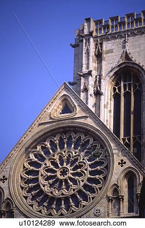 Stock Photo - English church-rose window. Fotosearch