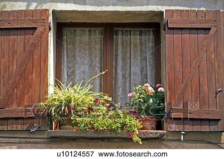 Provence village window View Large Photo Image Stock Photo - Provence village window. Fotosearch