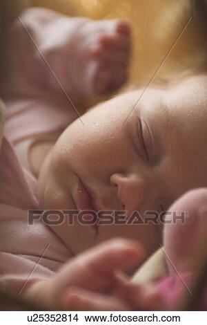 Picture - baby, child, infant, close-up, cheeks, mouth. Fotosearch