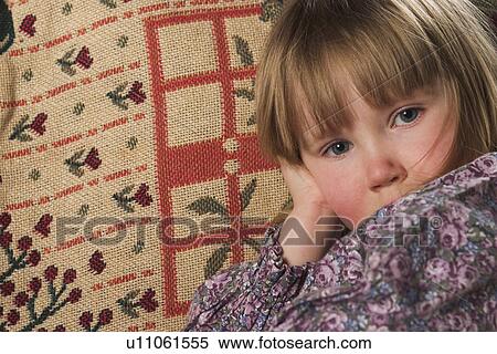 Stock Photography - child, kid, home, house, indoors, blonde. Fotosearch