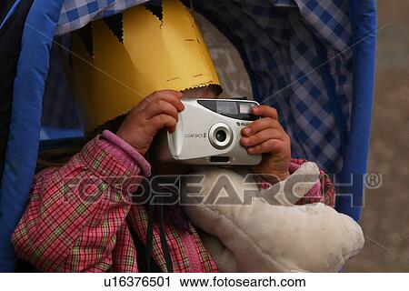 Stock Image - kid, child, baby, carriage, pram, perambulator. Fotosearch