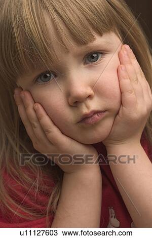 Stock Image - kid, child, girl, young, youth, close-up. Fotosearch