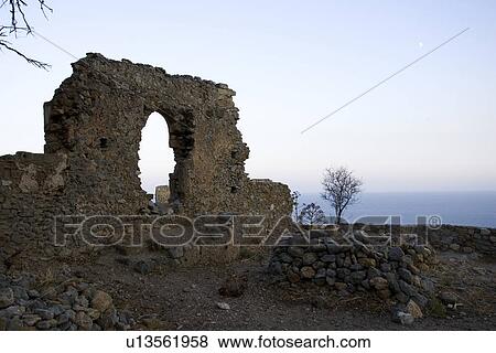 Stock Photo - Broken, Dusk, Entrance, Hole, Horizon. Fotosearch