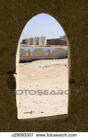 Stock Photo - Arid Landscape, Day, Building Structure, Building, Arch. Fotosearch