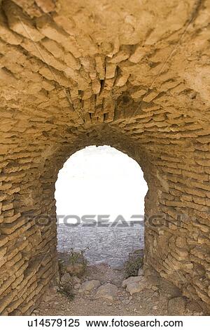 Stock Photography - Day, Arrangement, Clear Sky, Blocks, Barren, Arches. Fotosearch
