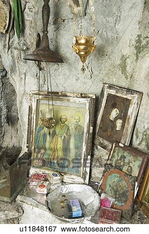Stock Photo - Coin, Idol, Hanging, Group Of Objects, Altar. Fotosearch