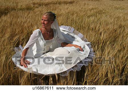Woman, Caucasian, Blonde, Wedding, Nuptials, Newly wed View Large Photo Image Stock Image - Woman, Caucasian, Blonde, Wedding, Nuptials, Newly wed. Fotosearch