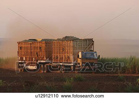 Stock Image - big rig, brown, agriculture. Fotosearch