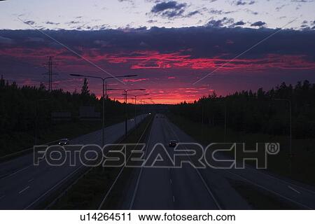 Car, Dusk, Dawn, Clouds, Automobile View Large Photo Image Stock Image - Car, Dusk, Dawn, Clouds, Automobile. Fotosearch