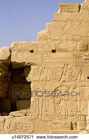 Stock Image - Building, Carving, Close-Up, Day, Egypt. Fotosearch