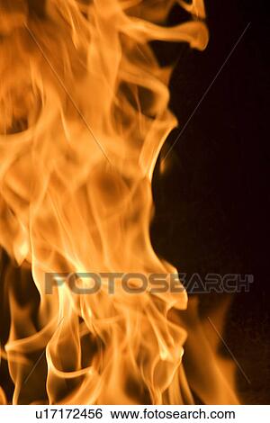 Stock Photograph - Background, Burn, Close-Up, Combustion, Dark. Fotosearch