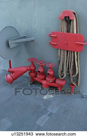Stock Image - hydrant, outdoors, tap, pipe, faucet, nozzle. Fotosearch