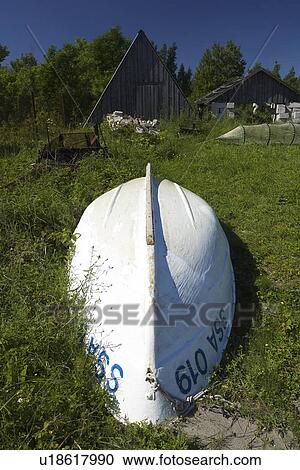 Stock Image - Boat, Calm, Cottage. Fotosearch