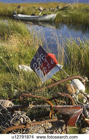 Boat, Day, Engine, Fishing Net, Flag View Large Photo Image Picture - Boat, Day, Engine, Fishing Net, Flag. Fotosearch
