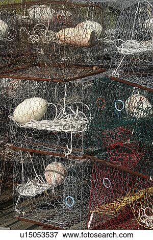 Stock Photo - fishing nets, nets, fishing, traps, snares, fish nets. Fotosearch