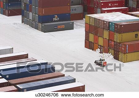 Stock Photograph - port, harbor, shipping, industry, storage, transportation. Fotosearch