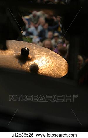 Stock Photograph - drumsticks, drums, drum kit, accessory, close-up, cymbal. Fotosearch