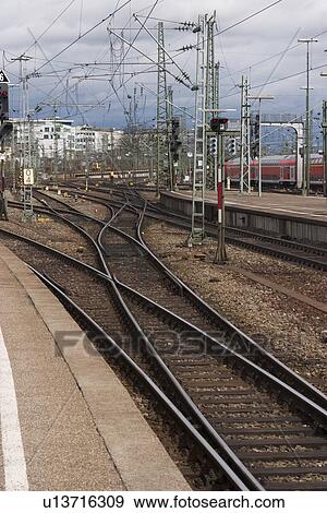 Stock Photo - railroad, conveyance, travel, track, way, path. Fotosearch