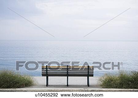 Bench, Calm, Climate, Cloudy, Day View Large Photo Image Stock Image - Bench, Calm, Climate, Cloudy, Day. Fotosearch