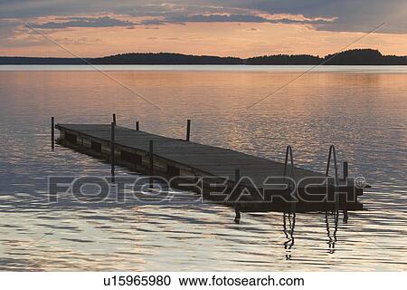 Stock Image - Calm, Dock, Nature. Fotosearch