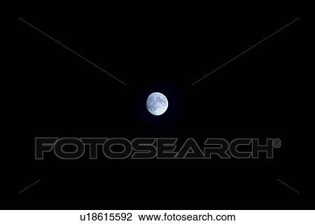Stock Image - lunar, moon, full, background, astronomy, black. Fotosearch