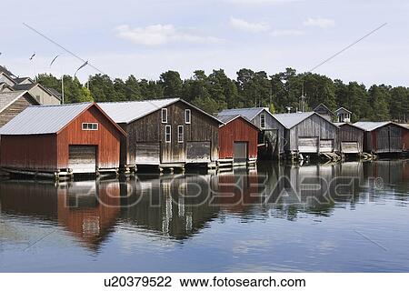 Stock Image - Calm, Dwelling, House, Lake. Fotosearch