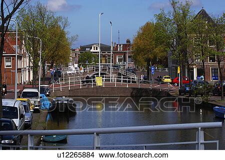Picture - canal, waterway, water, river, flow, flowing. Fotosearch
