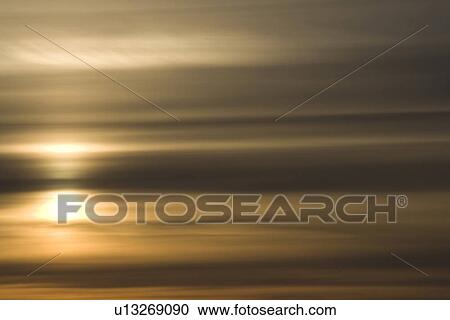 Stock Image - Close-Up, Cloud, Dusk, Full Frame, Horizon. Fotosearch