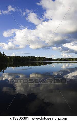 Stock Image - Cloud, Day, Green, Horizon, Lake. Fotosearch