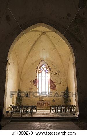 Stock Photo - Benches, Church, Chairs, Ceiling, Architecture. Fotosearch