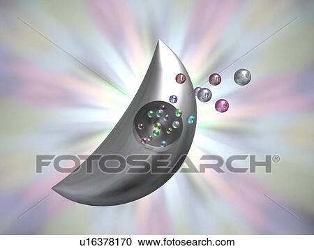 Drops coming out of metal material shaped crescent View Large Illustration Clipart - Drops coming out of metal material shaped crescent. Fotosearch