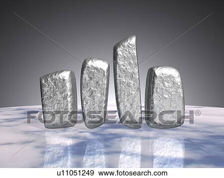 Four metallic blocks View Large Illustration Stock Illustration - Four metallic blocks. Fotosearch