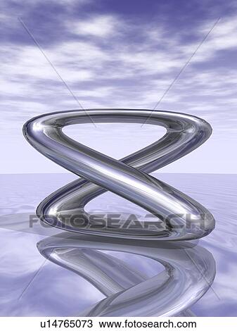 Drawing - Metal material shaped eight. Fotosearch