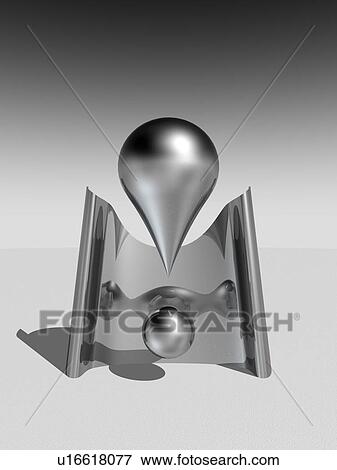 Metallic object shaped like exclamation mark View Large Illustration Stock Illustration - Metallic object shaped like exclamation mark . Fotosearch
